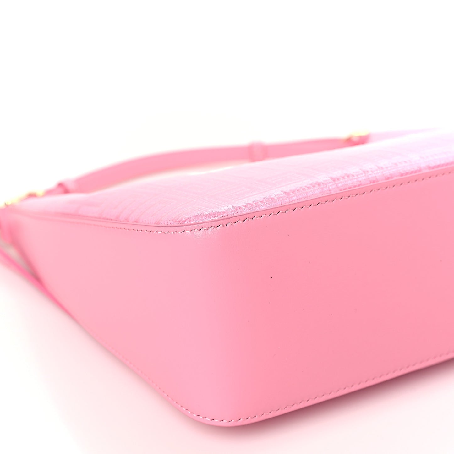 Coated Canvas Logo 4G Embossed Small Moon Cut Out Shoulder Bag Pink
