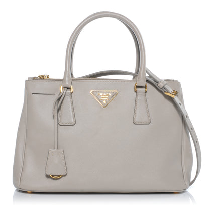 Prada Saffiano Lux Double Zip Tote Pomice 1 of 8