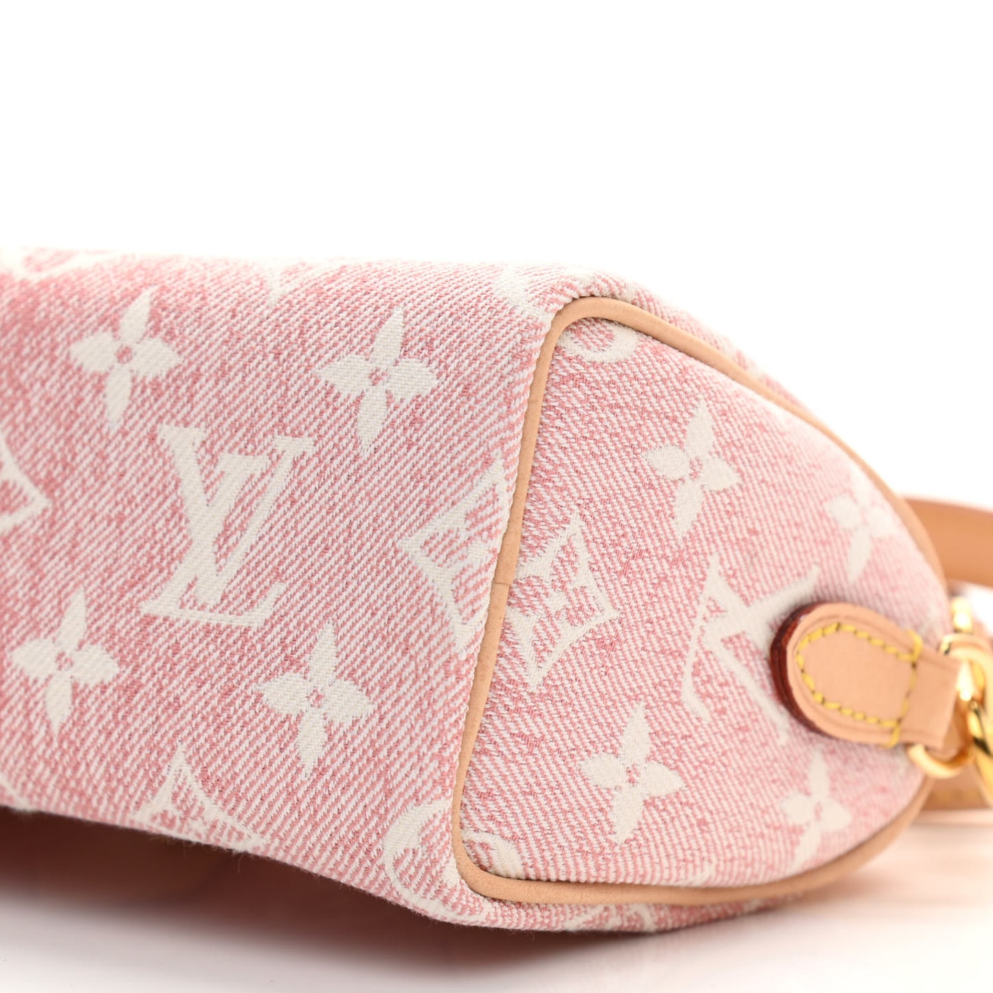 Monogram Jacquard Denim Nano Speedy Bandouliere Pink