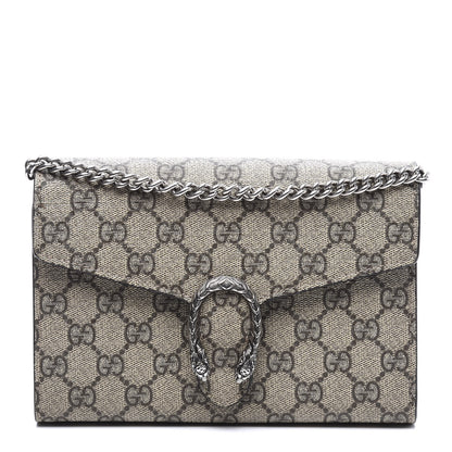 Gucci GG Supreme Monogram Mini Dionysus Chain Wallet Beige Taupe 1 of 10