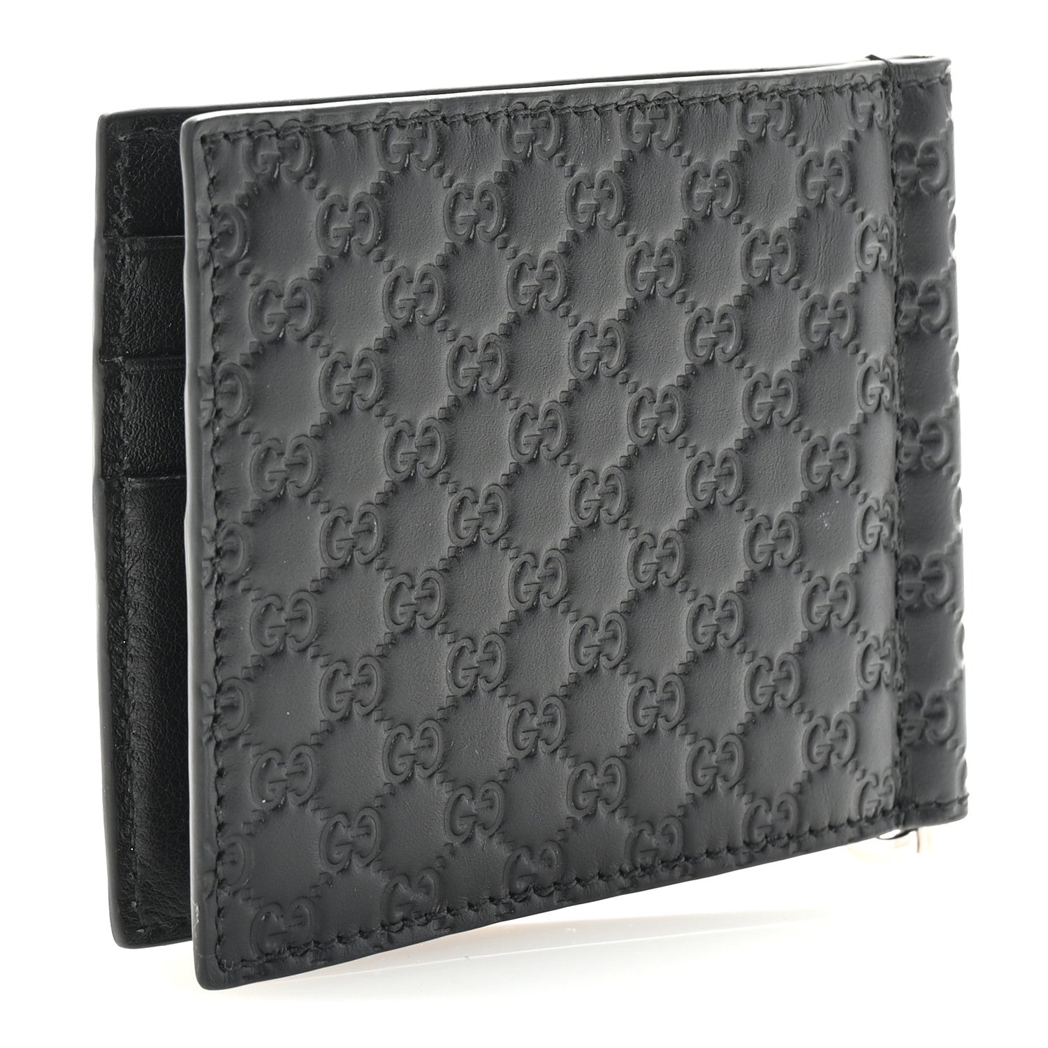 Gucci Microguccissima Bi-Fold Money Clip Wallet Black 3 of 7
