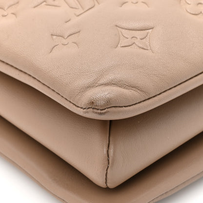 Louis Vuitton Lambskin Embossed Monogram Coussin PM Taupe 13 of 17