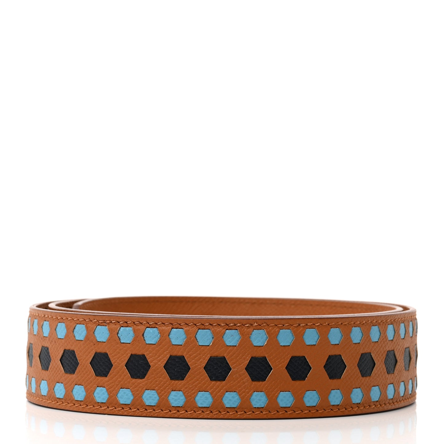 Epsom 40mm Hexagon Tressage Shoulder Strap Gold