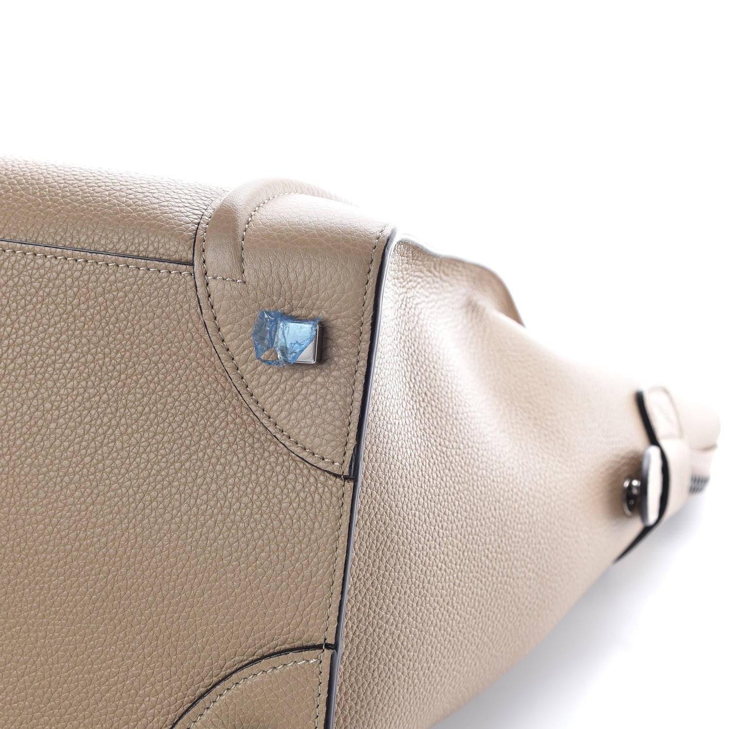 Celine Drummed Calfskin Mini Luggage Dune 10 of 17