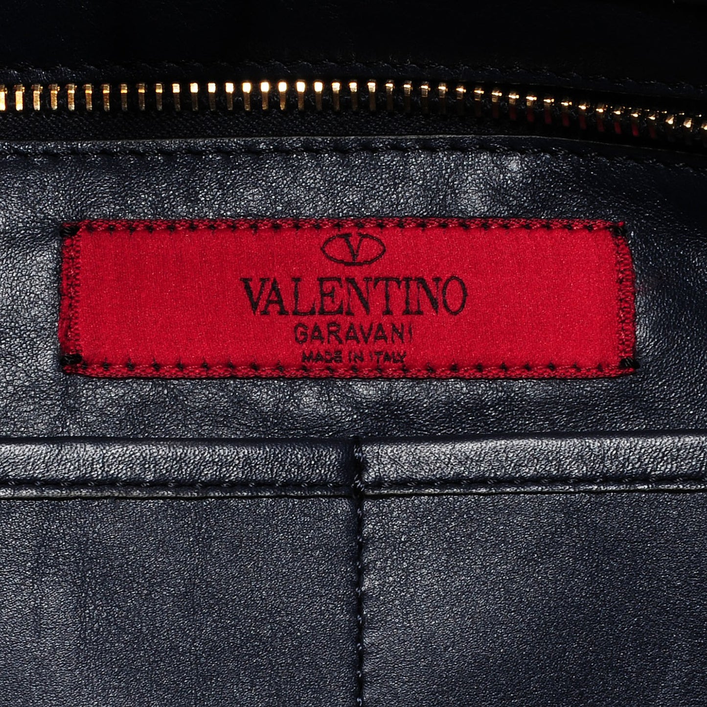 Vitello Medium Rockstud Tote Marine