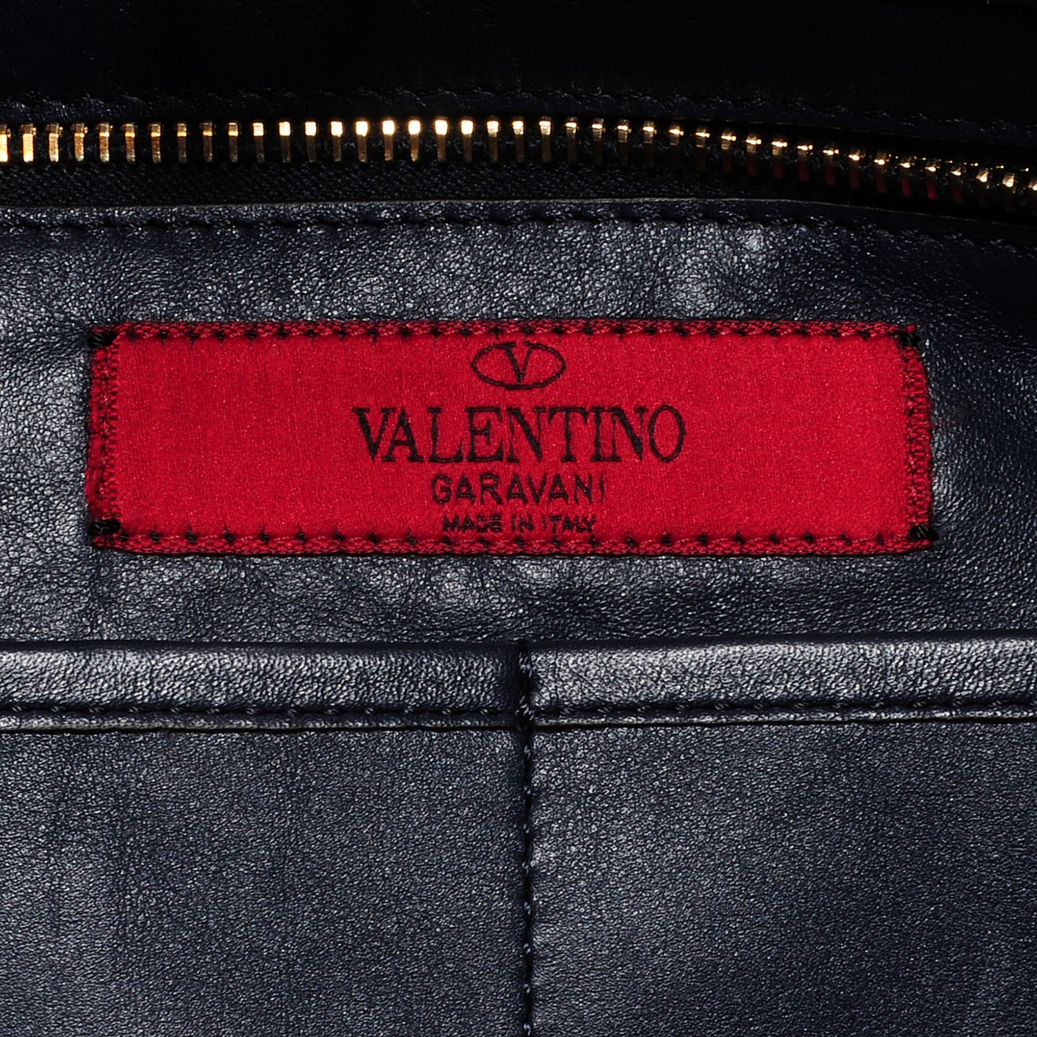 Valentino Garavani Vitello Medium Rockstud Tote Marine 5 of 7
