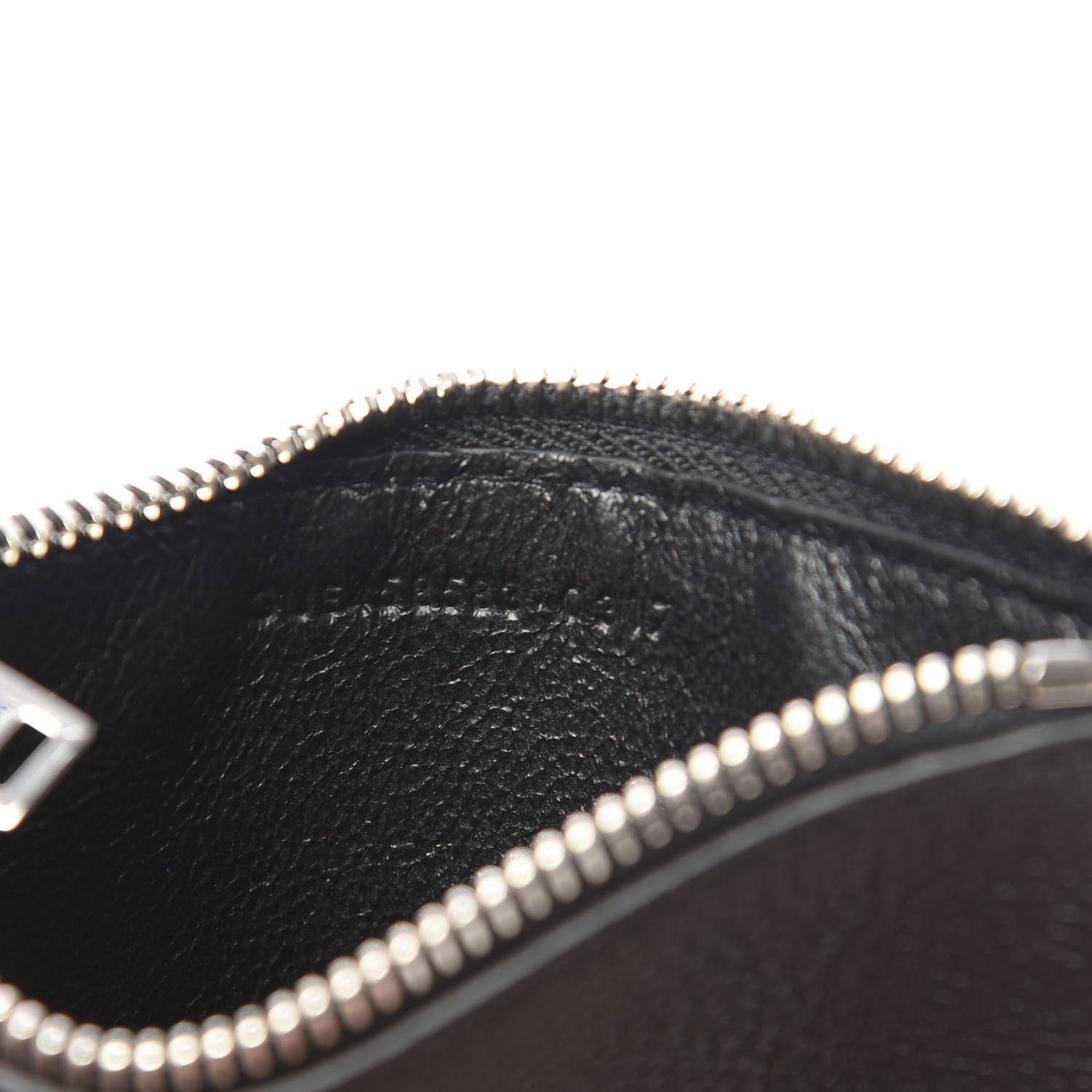 Saint Laurent Grained Calfskin 5 Fragments Zip Pouch Card Holder Black 7 of 7