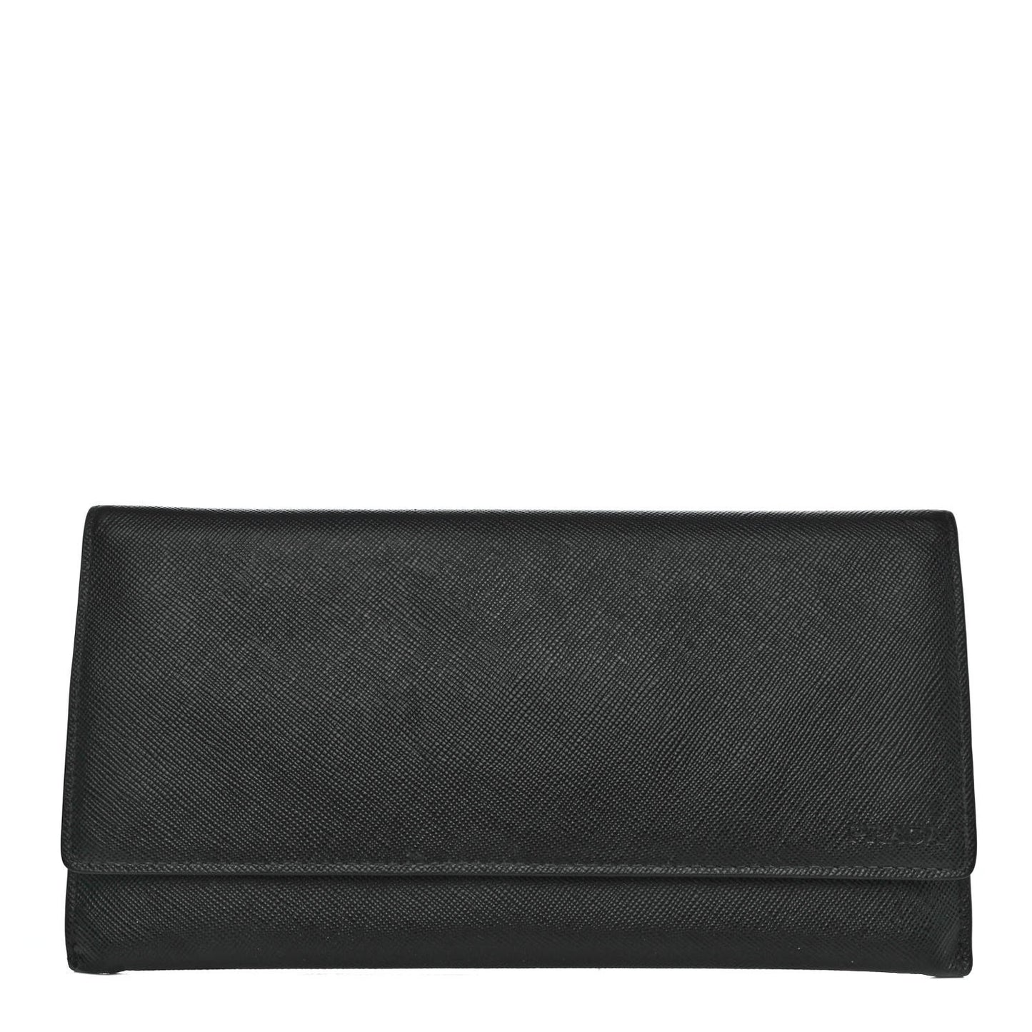 Saffiano Continental Flap Wallet Black