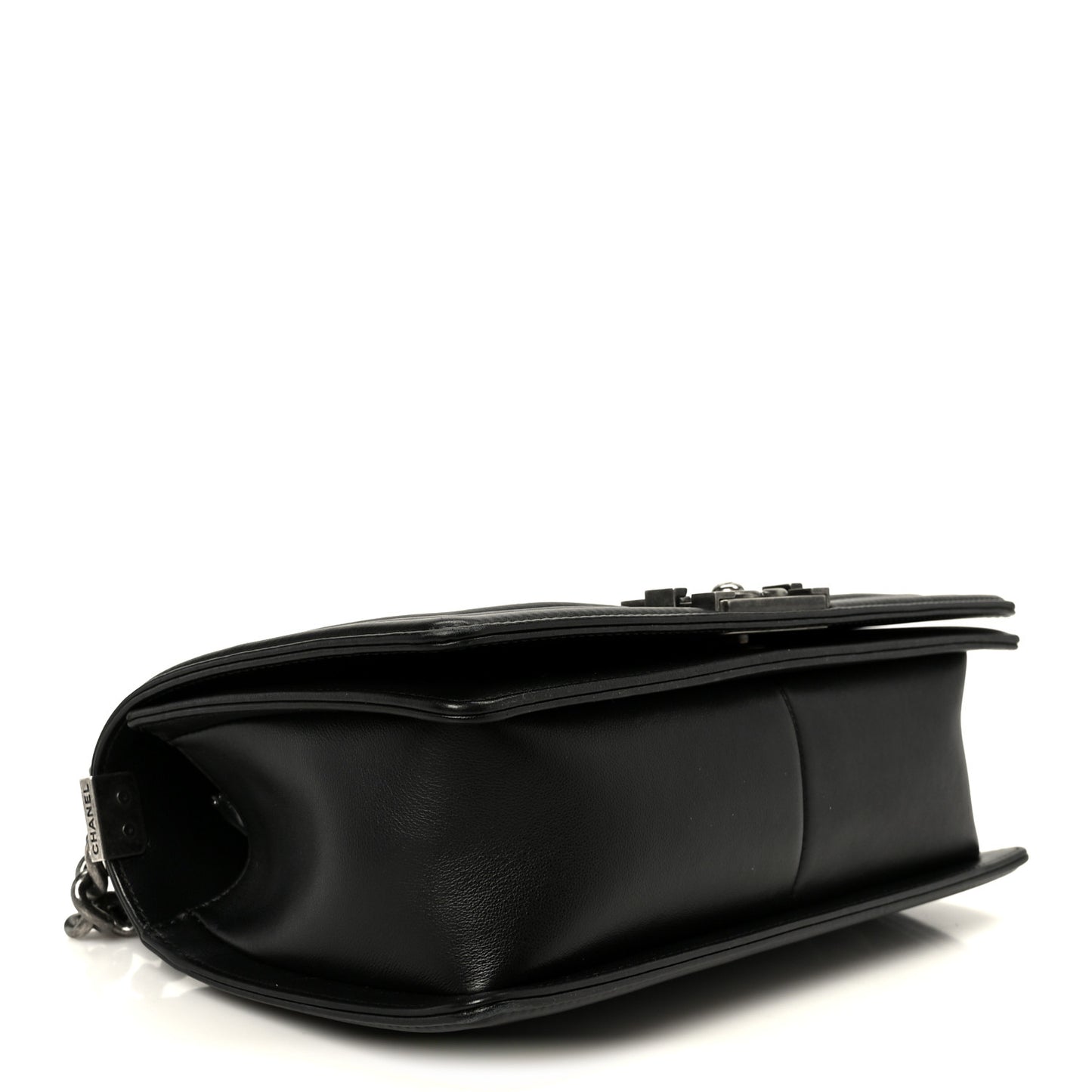 Calfskin Quilted Medium Boy Flap Black