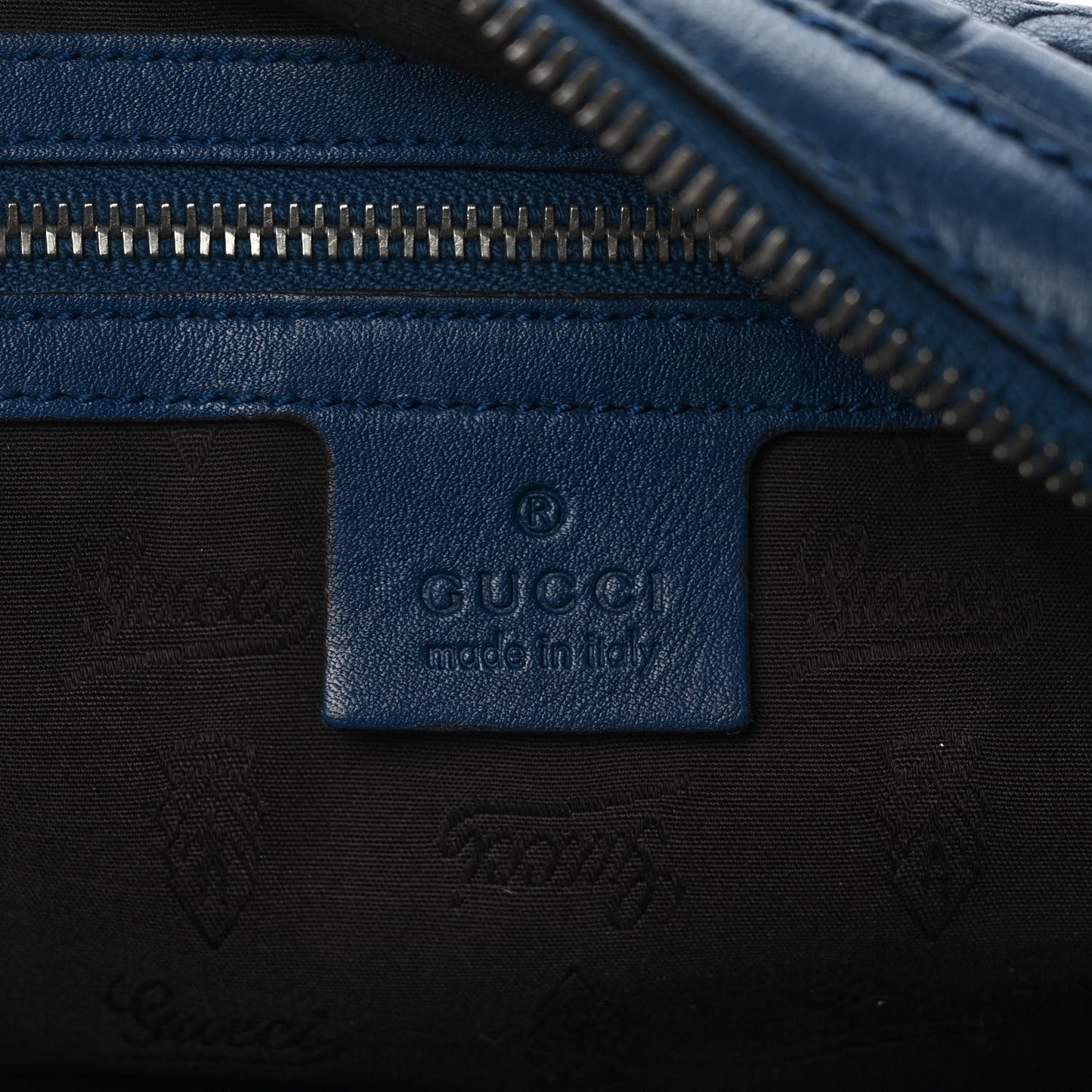 Guccissima Medium Icon Bit Hobo Blue