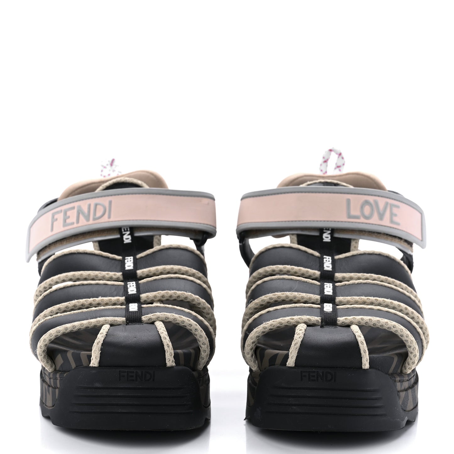 Vitello T Rex Platform Sandals 38.5 Black