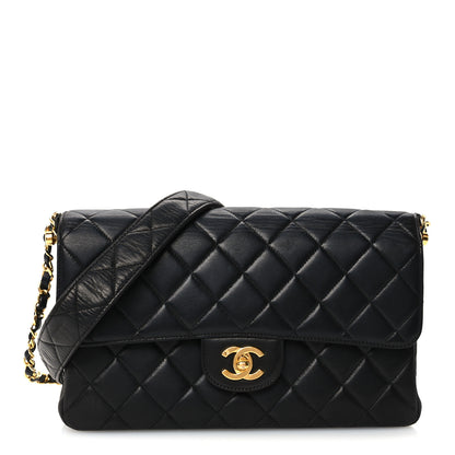 Chanel Lambskin Quilted Medium Double Sided Flap Black 1 of 12