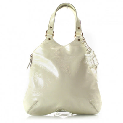 Saint Laurent Patent Tribute Tote Ivory 1 of 11