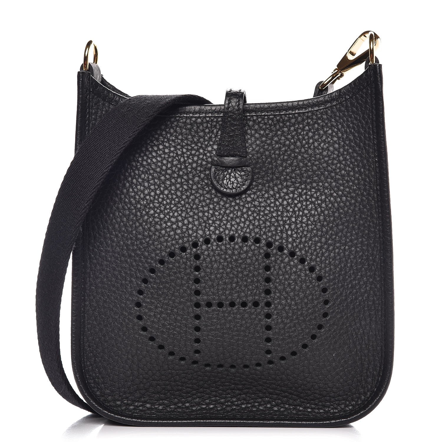 Hermes Taurillon Clemence Evelyne TPM Black 1 of 9