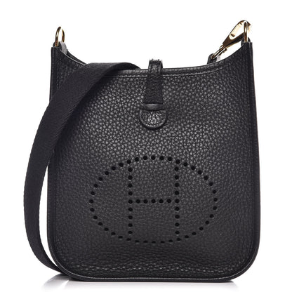 Hermes Taurillon Clemence Evelyne TPM Black 1 of 9