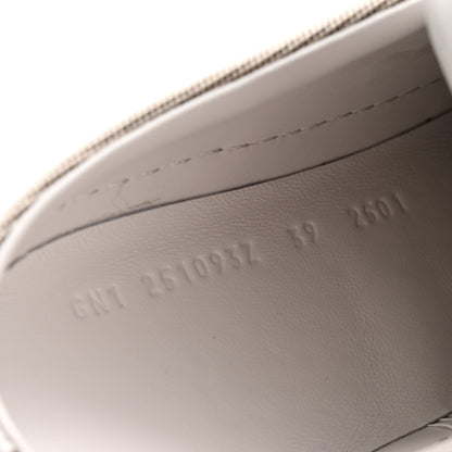 Hermes Calfskin H Canvas Keep Mule Sneakers 39 Prunoir White 10 of 12