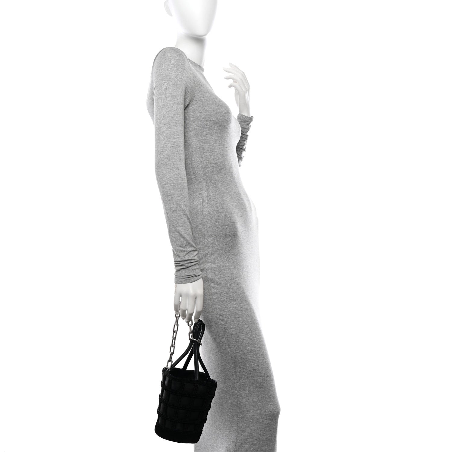 Alexander Wang Suede Calfskin Roxy Mini Bucket Bag Black 2 of 11