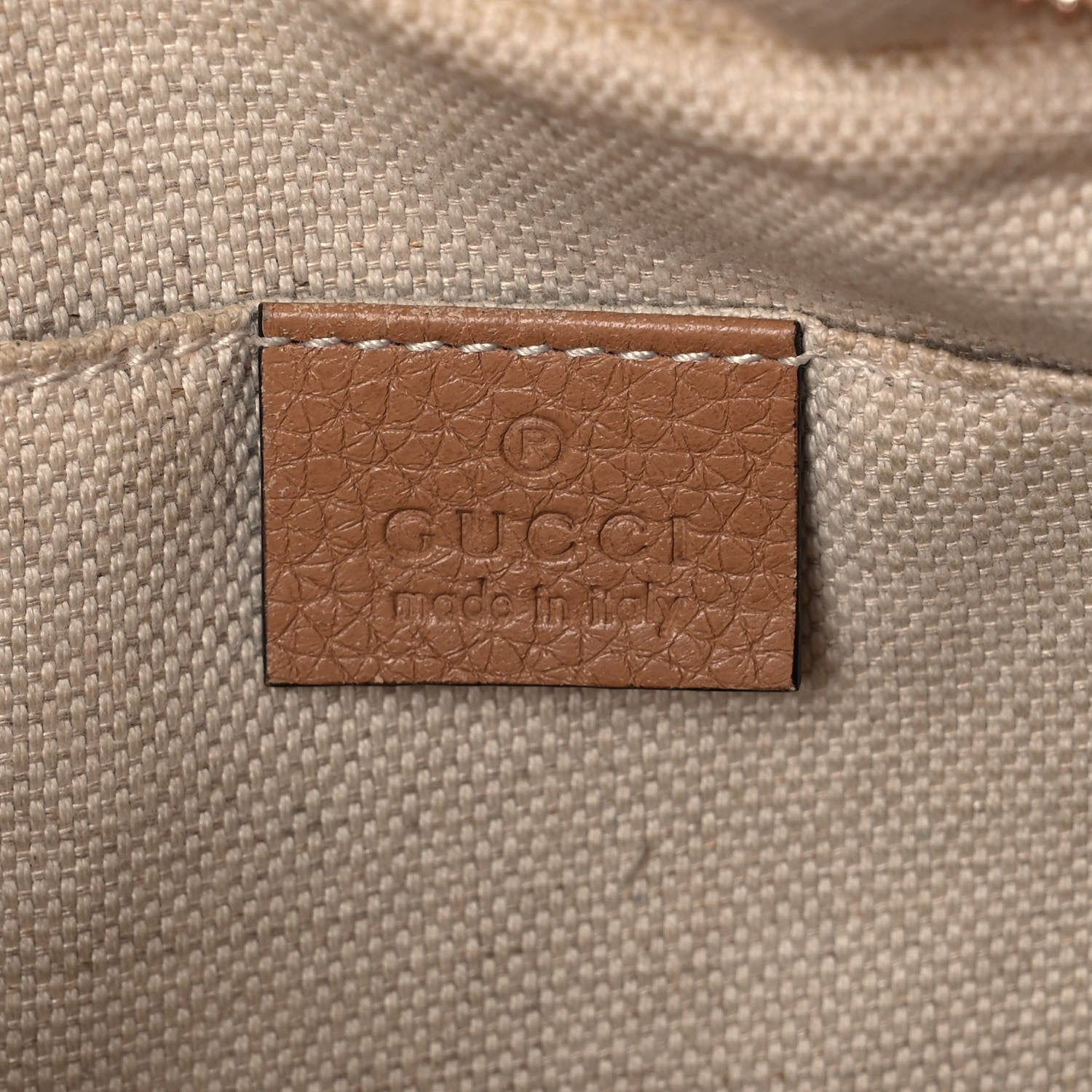 Gucci Pebbled Calfskin Small Soho Disco Bag Camelia 8 of 10