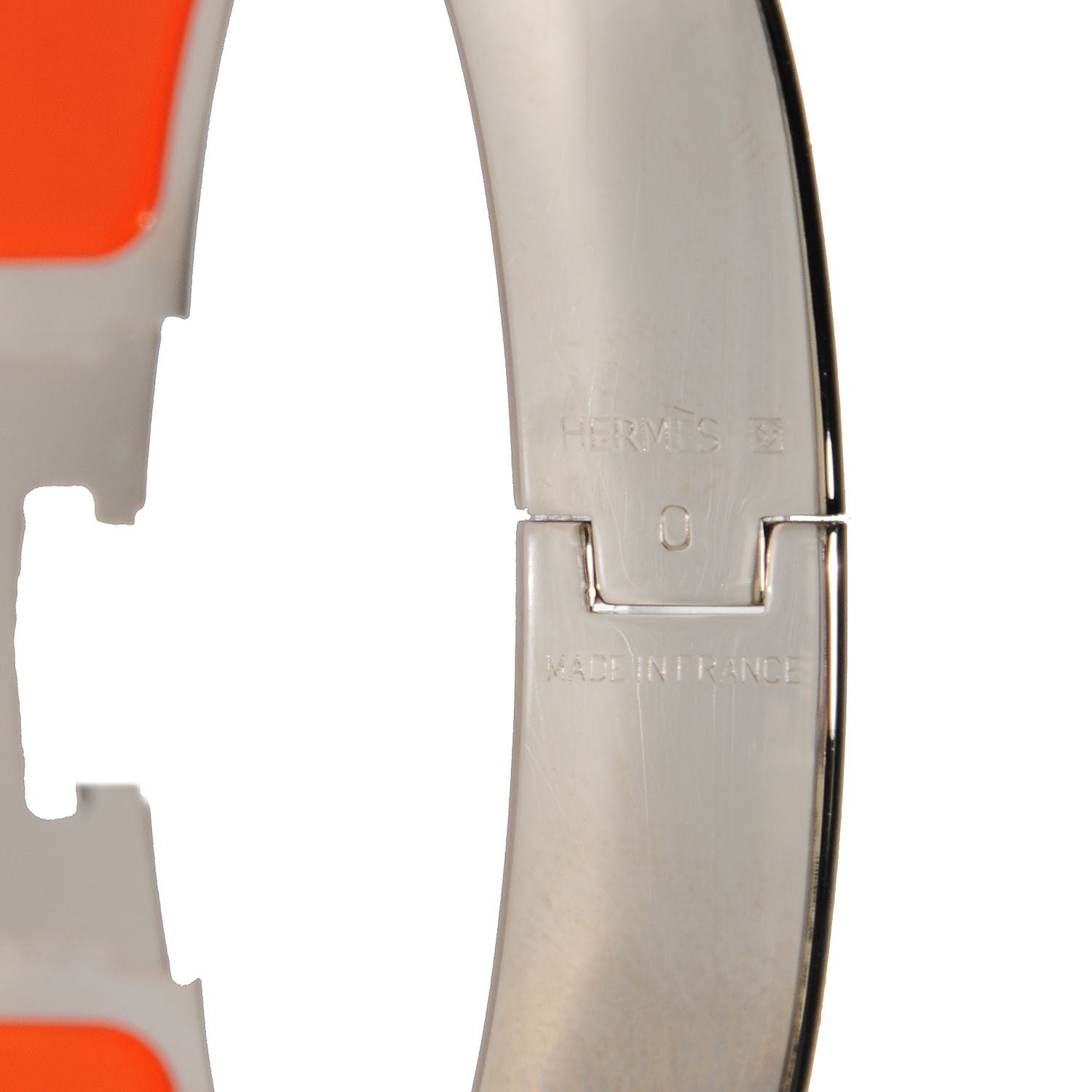 Hermes Enamel Narrow Clic Clac H Bracelet PM Orange 4 of 7