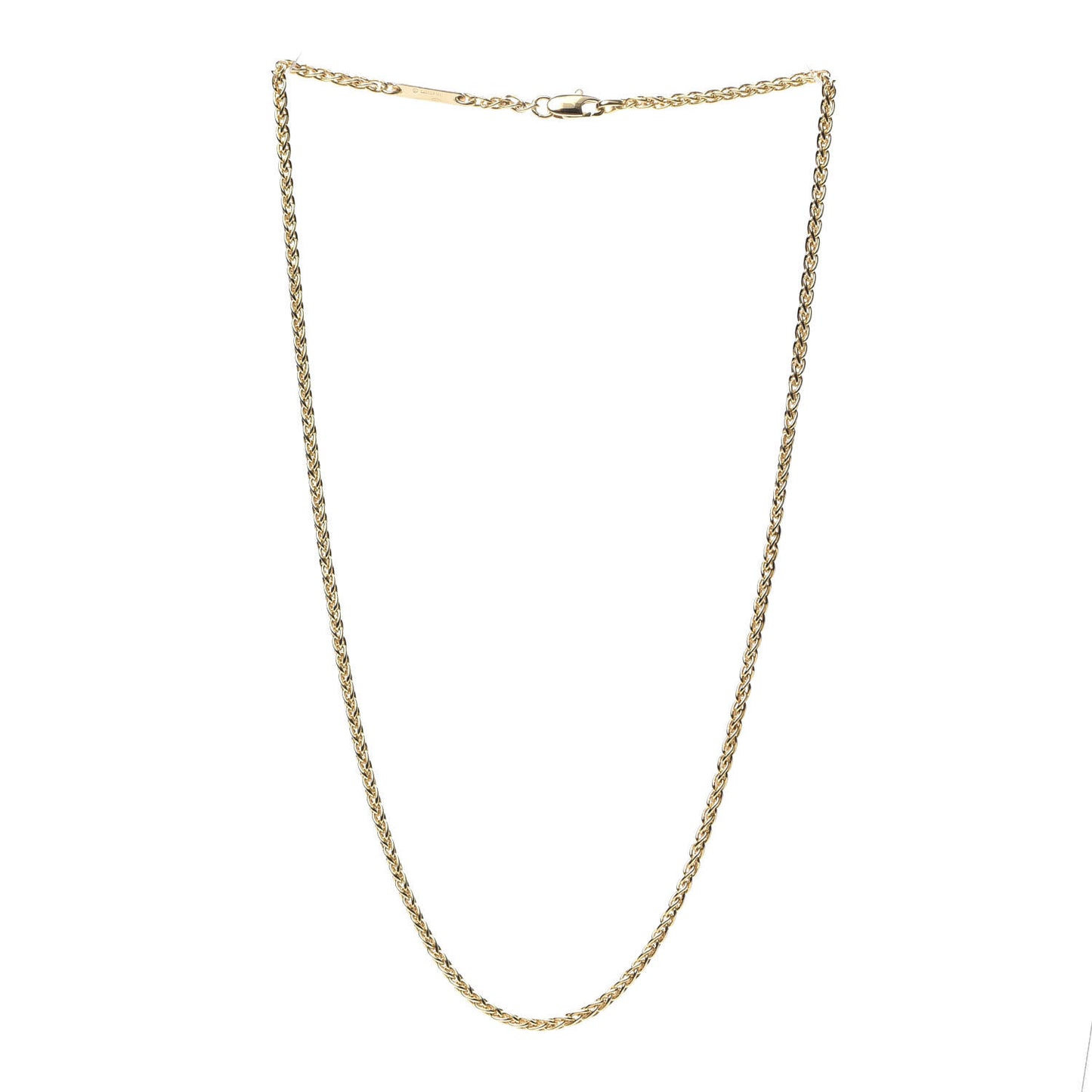 18K Yellow Gold Wheat Chain Necklace