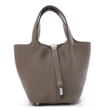 Hermes Taurillon Clemence Picotin Lock 18 PM Etoupe 1 of 11