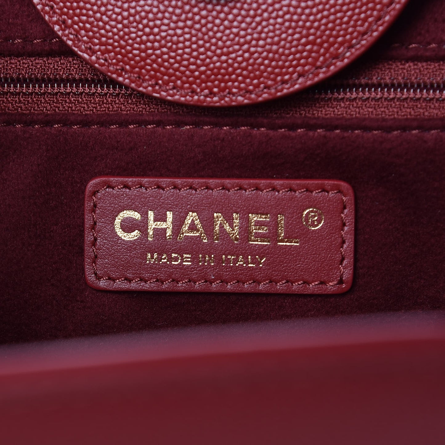 Caviar Small Studded Deauville Tote Red
