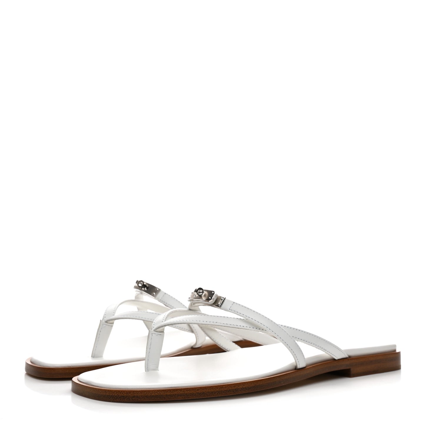 Calfskin Miss Sandals 36 White