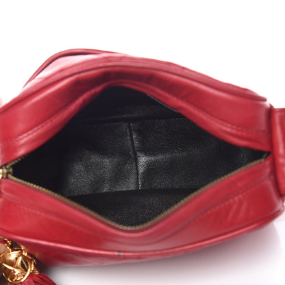 Chanel Lambskin Quilted Tassel Camera Case Red 7 of 11