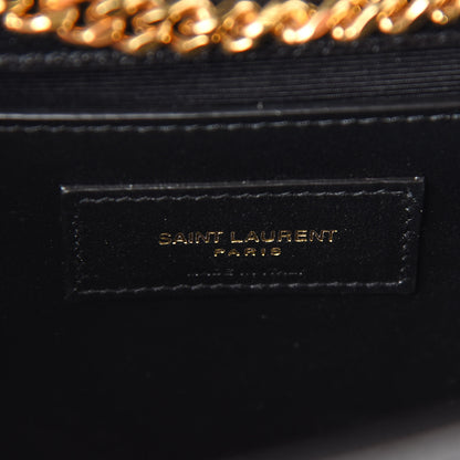 Saint Laurent Grain De Poudre Small Monogram Kate Satchel Black 6 of 8