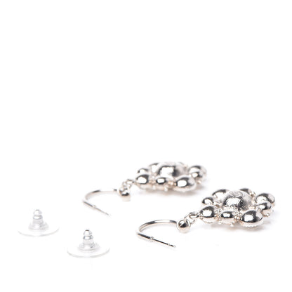 Chanel Crystal CC Dangle Earrings Silver 3 of 6