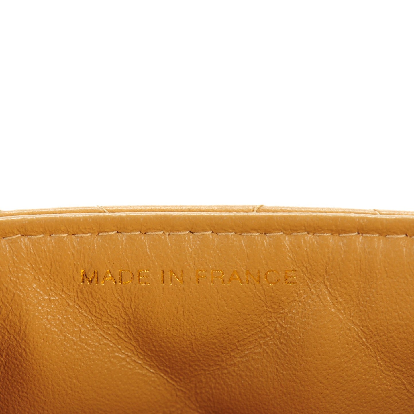 Lambskin Quilted Jumbo Single Flap Beige