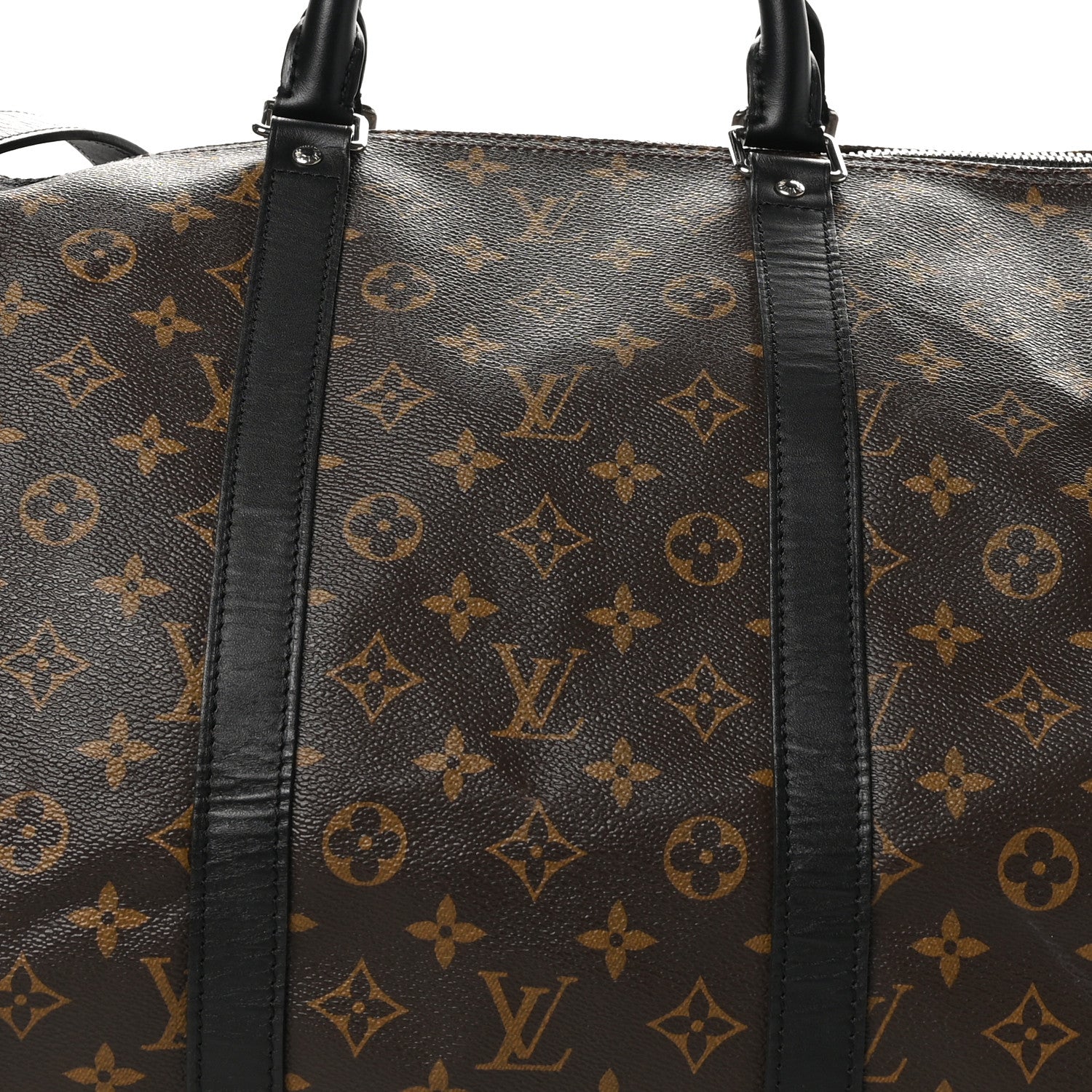 Louis Vuitton Monogram Macassar Keepall Bandouliere 55 7 of 11