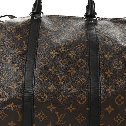 Louis Vuitton Monogram Macassar Keepall Bandouliere 55 7 of 11