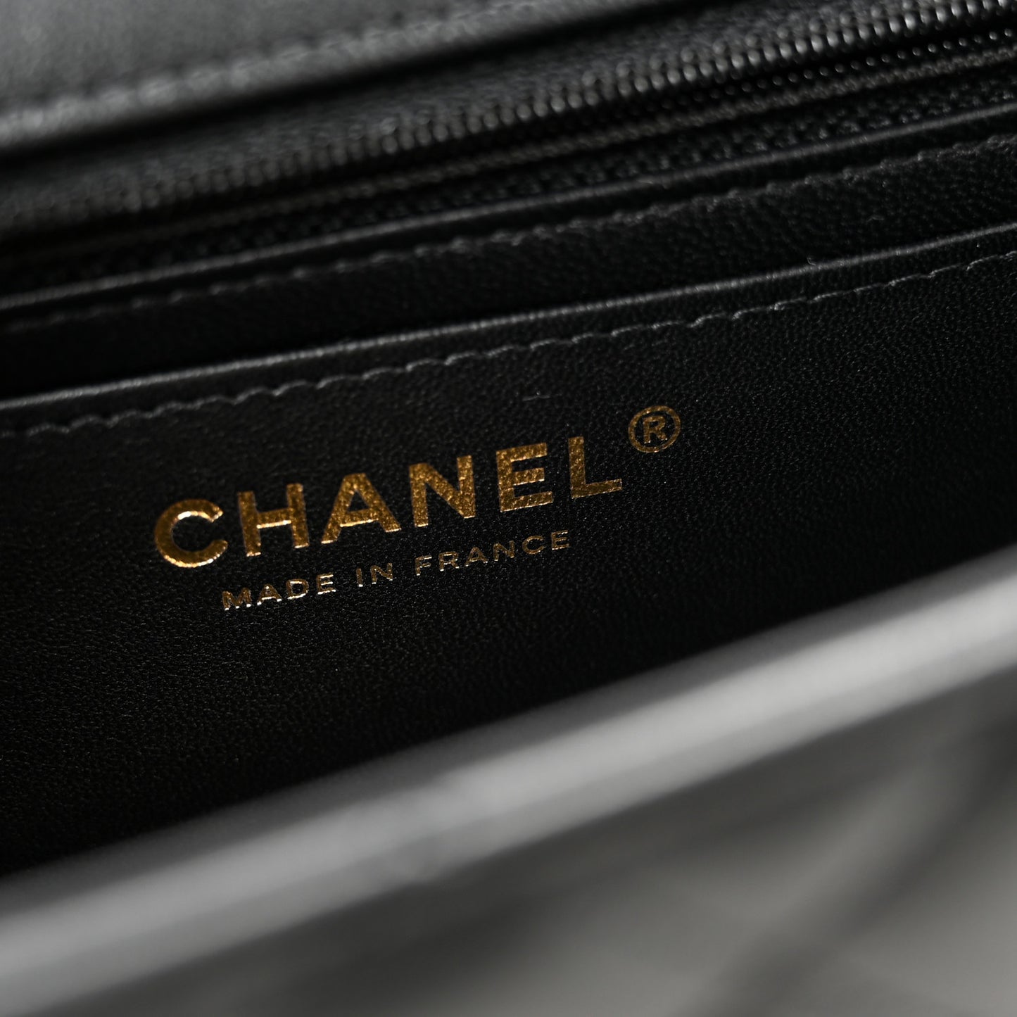 Lambskin Quilted Mini Rectangular Flap Black