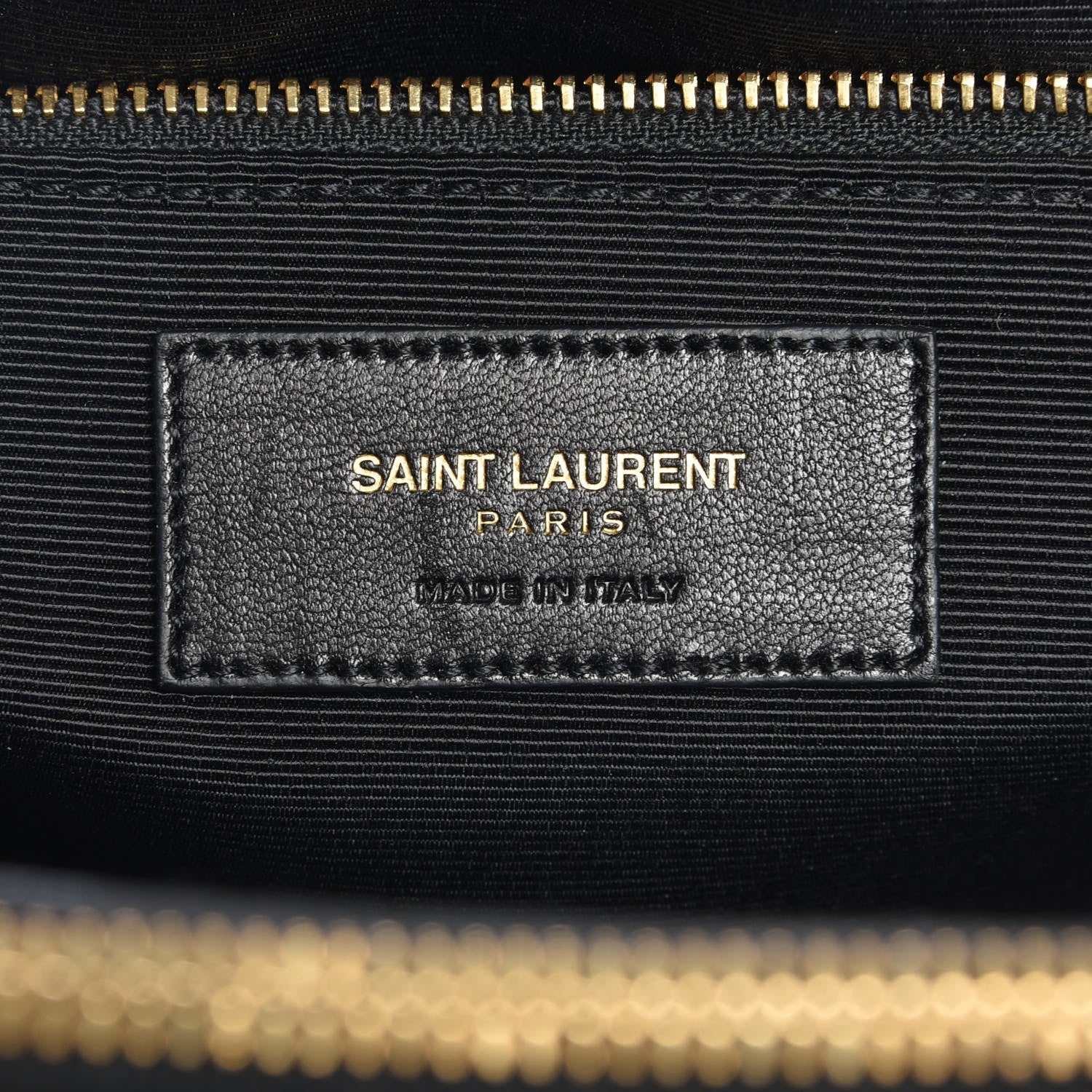 Saint Laurent Grain De Poudre Matelasse Chevron Monogram Shopping Bag Black 6 of 7