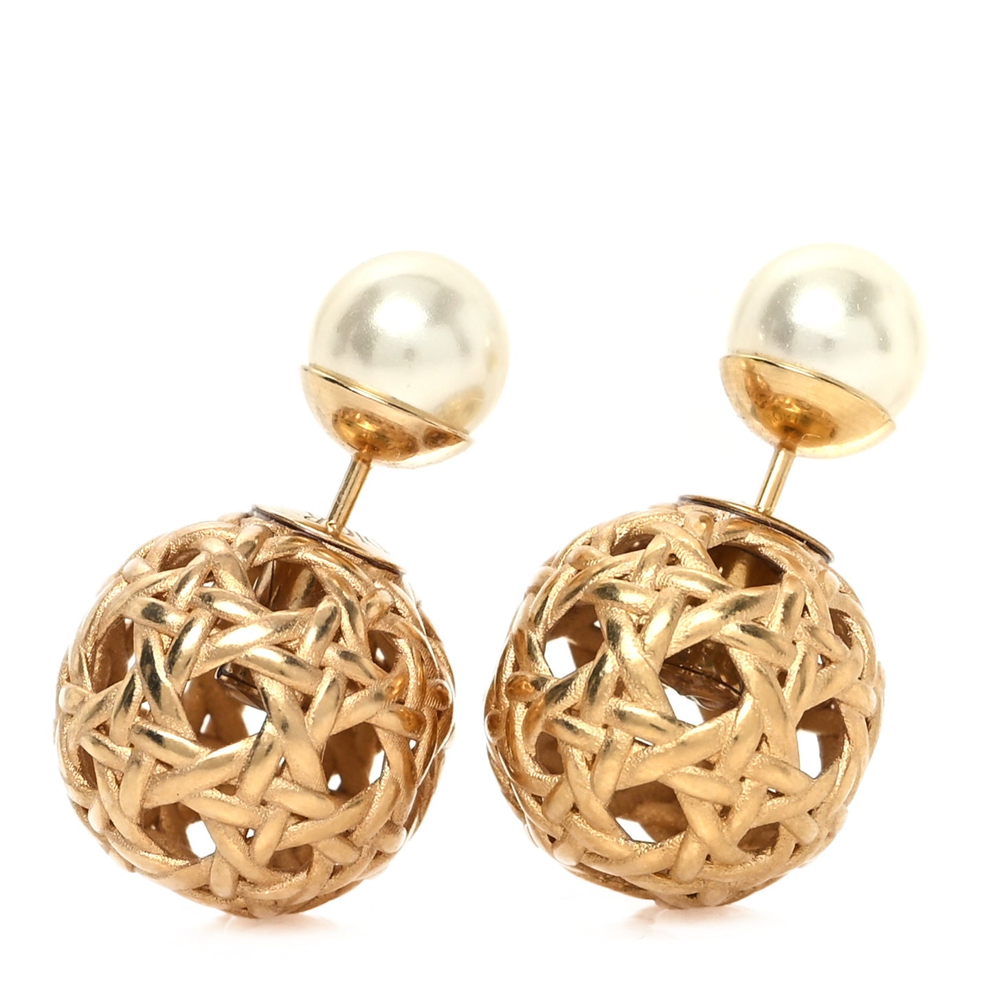 Pearl Mise En Dior Tribales Earrings Gold