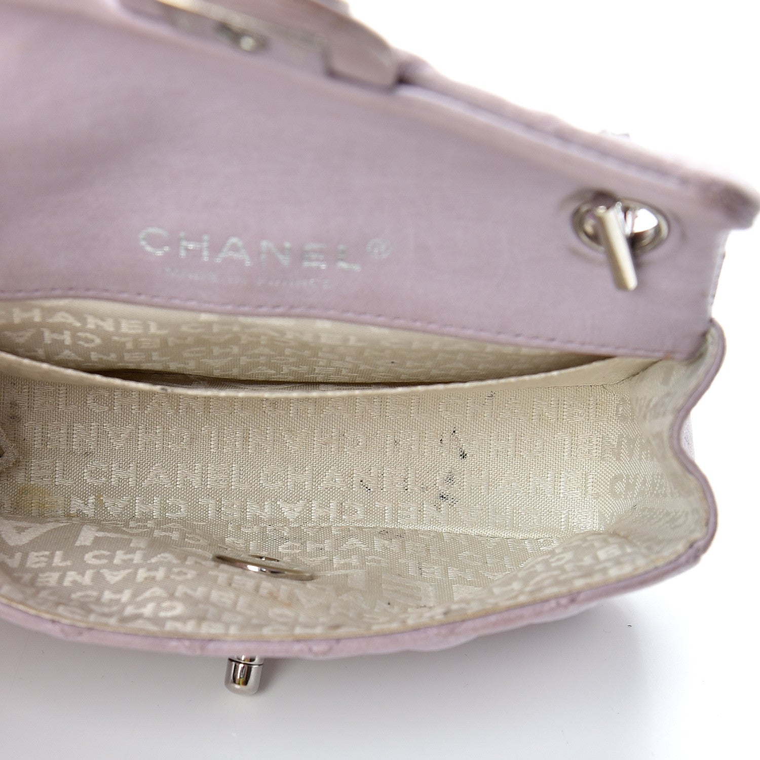 Chanel Lambskin Quilted Mini Valentine Flap Lilac 4 of 22