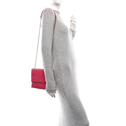 Lanvin Lambskin Quilted Mini Sugar Flap Shoulder Bag Fuchsia 2 of 10