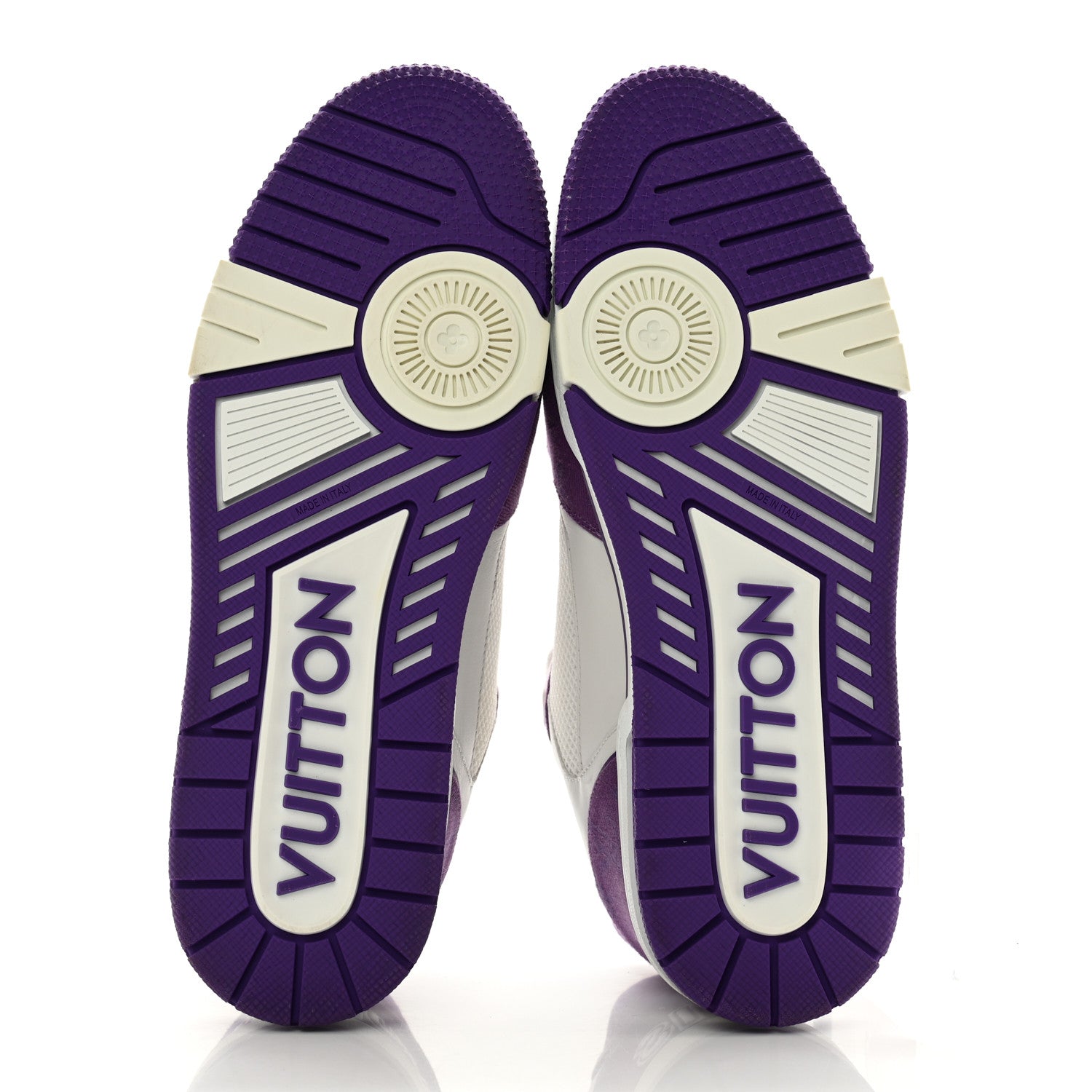 Louis Vuitton Calfskin Monogram Denim Mens LV Trainer Sneakers 9.5 Purple 5 of 10