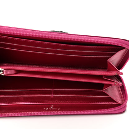 Chanel Metallic Patent Calfskin Quilted Boy L-Gusset Zip Wallet Pink 5 of 10