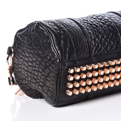 Alexander Wang Pebbled Lambskin Mini Rockie Black Rose Gold Hardware 6 of 12