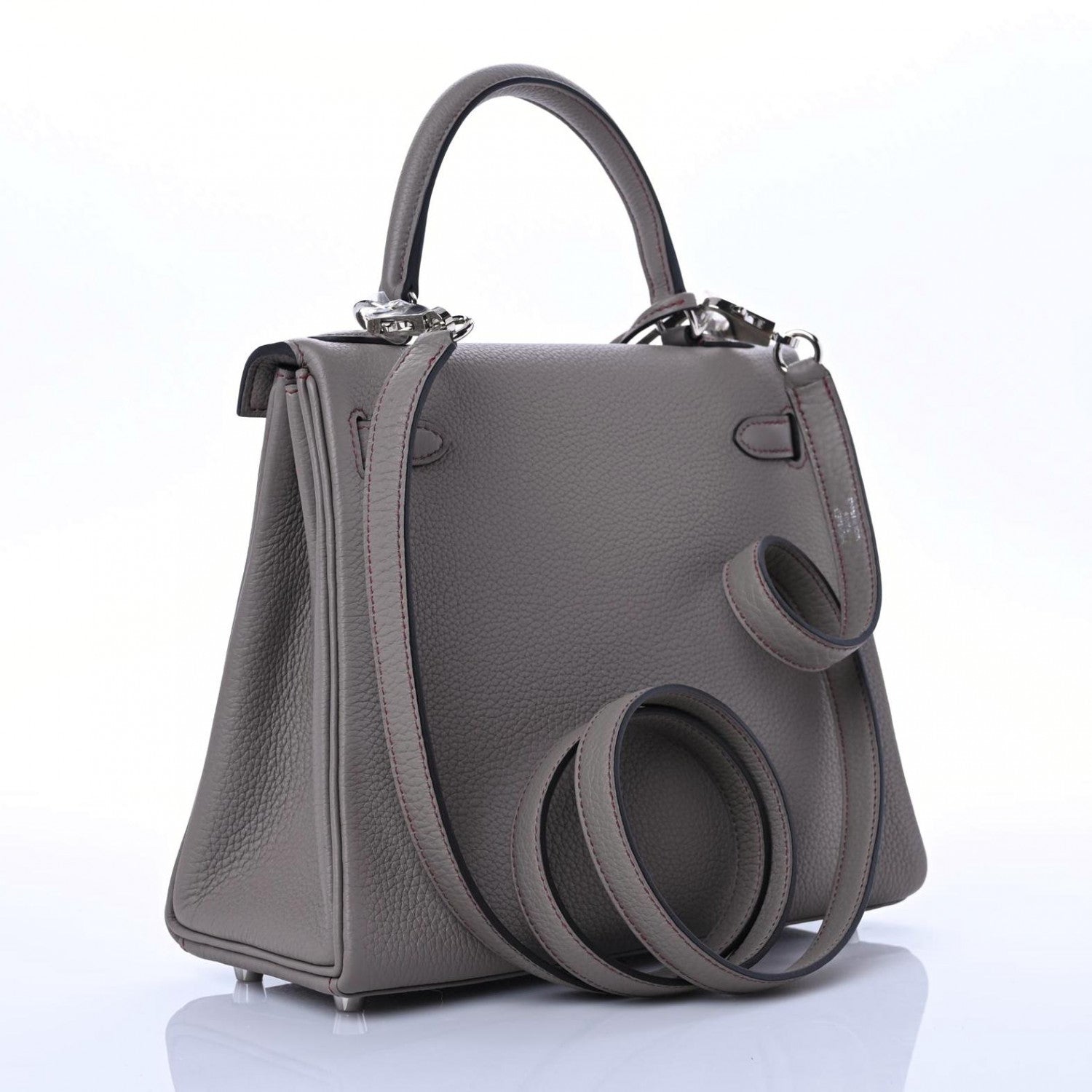 Hermes Togo Horseshoe Kelly Retourne 25 Etain Rose Mexico 2 of 9