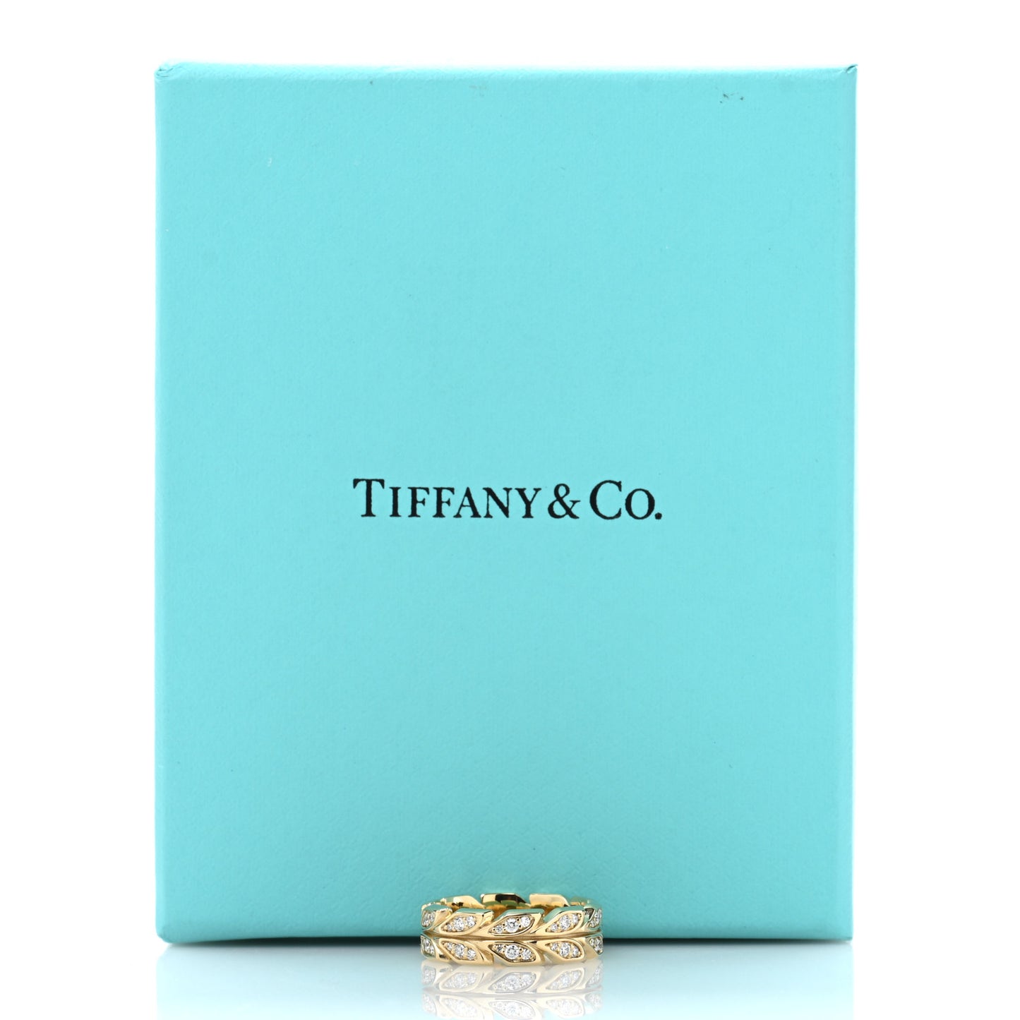 18K Yellow Gold Diamond Victoria Vine Band Ring 52 6