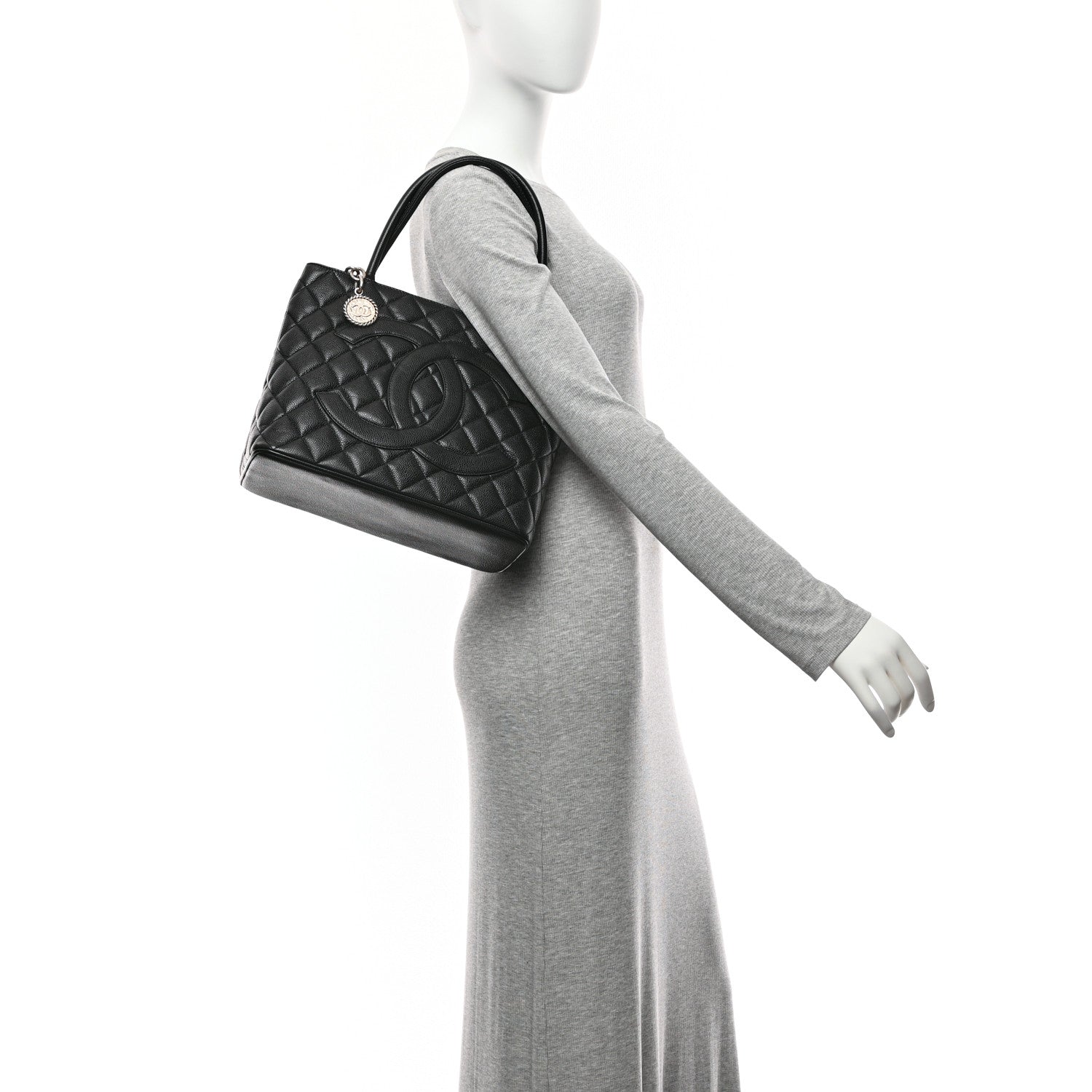 Chanel Caviar Quilted Medallion Tote Black 2 of 11