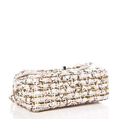 Chanel Tweed Quilted Mini Rectangular Flap White 5 of 11