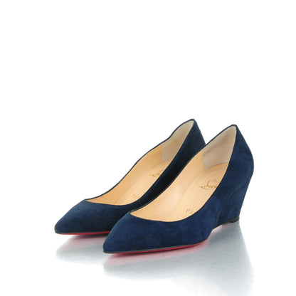 Christian Louboutin Veau Velours Pipina 55 Wedges 36.5 Night 3 of 7
