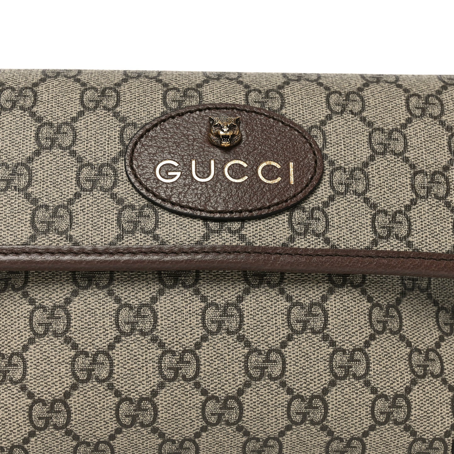 GG Supreme Monogram Neo Vintage Web Belt Bag Brown