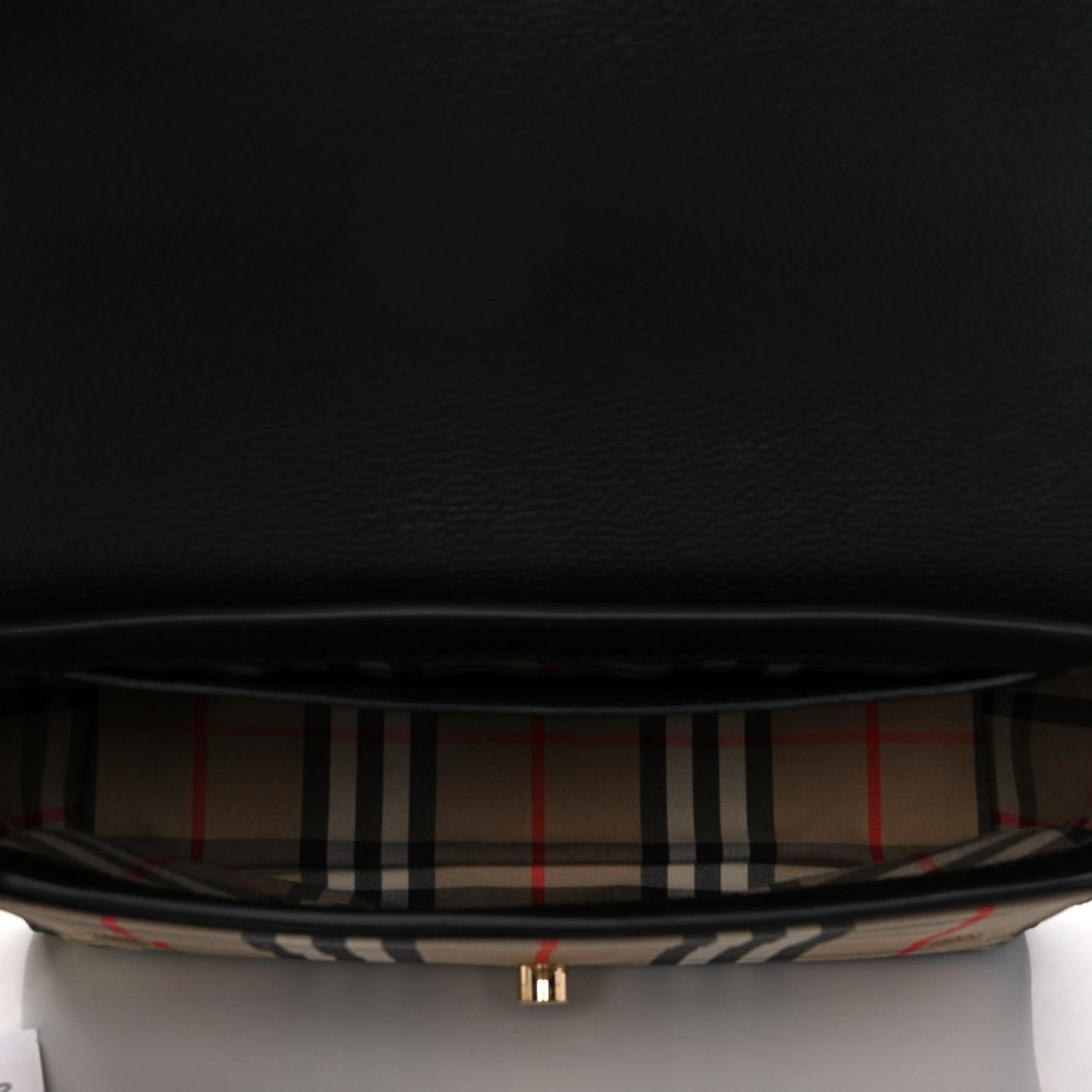 Grainy Calfskin Vintage Check Note Crossbody Bag Black