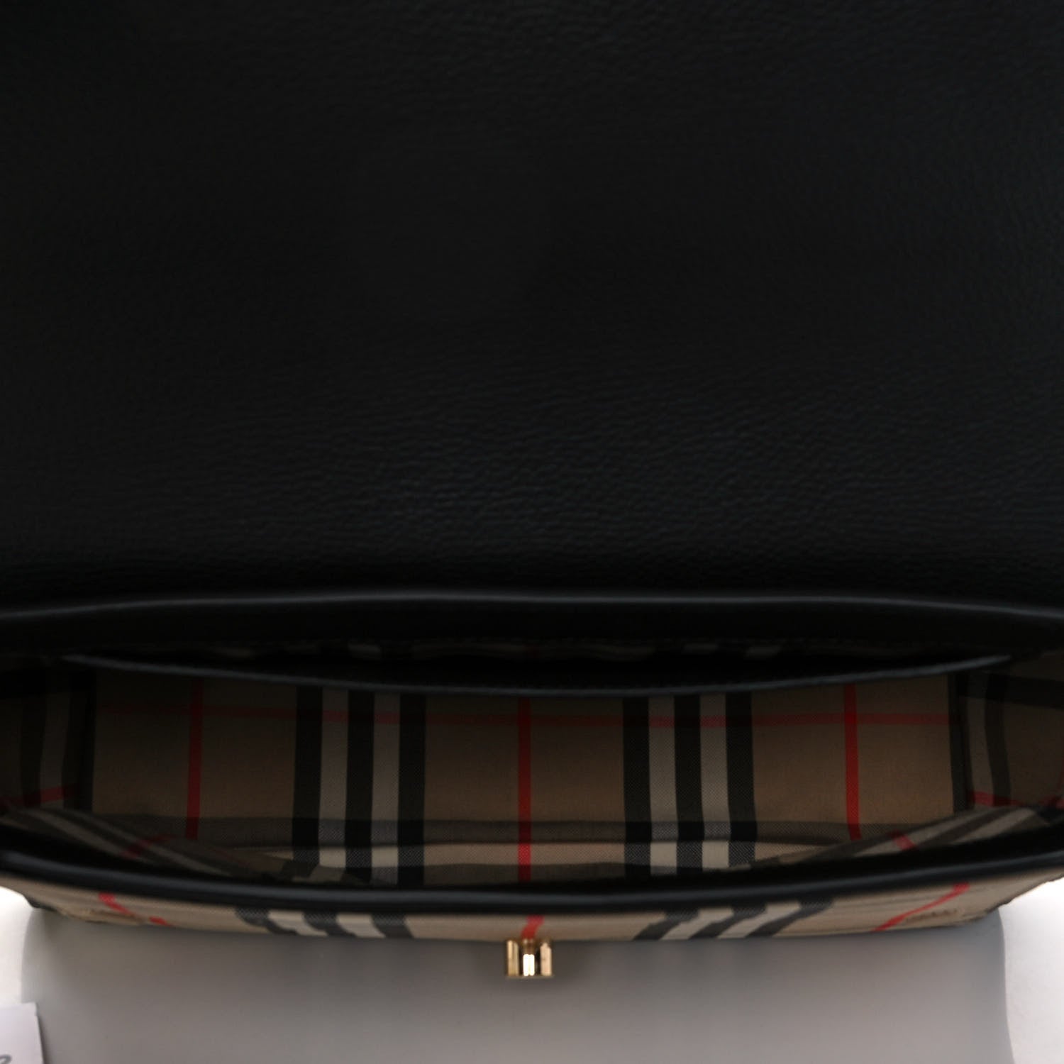 Burberry Grainy Calfskin Vintage Check Note Crossbody Bag Black 4 of 9