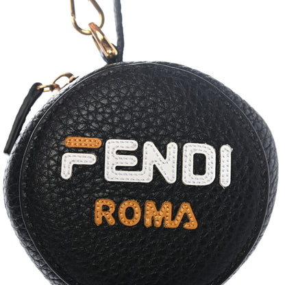 Fendi X FILA Calfskin Mania Backpack Help Bag Charm Black 7 of 14
